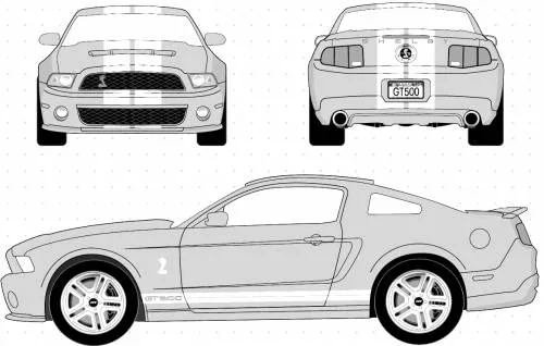 The-Blueprints.com - Blueprints > Coches > Ford > Ford Mustang ...