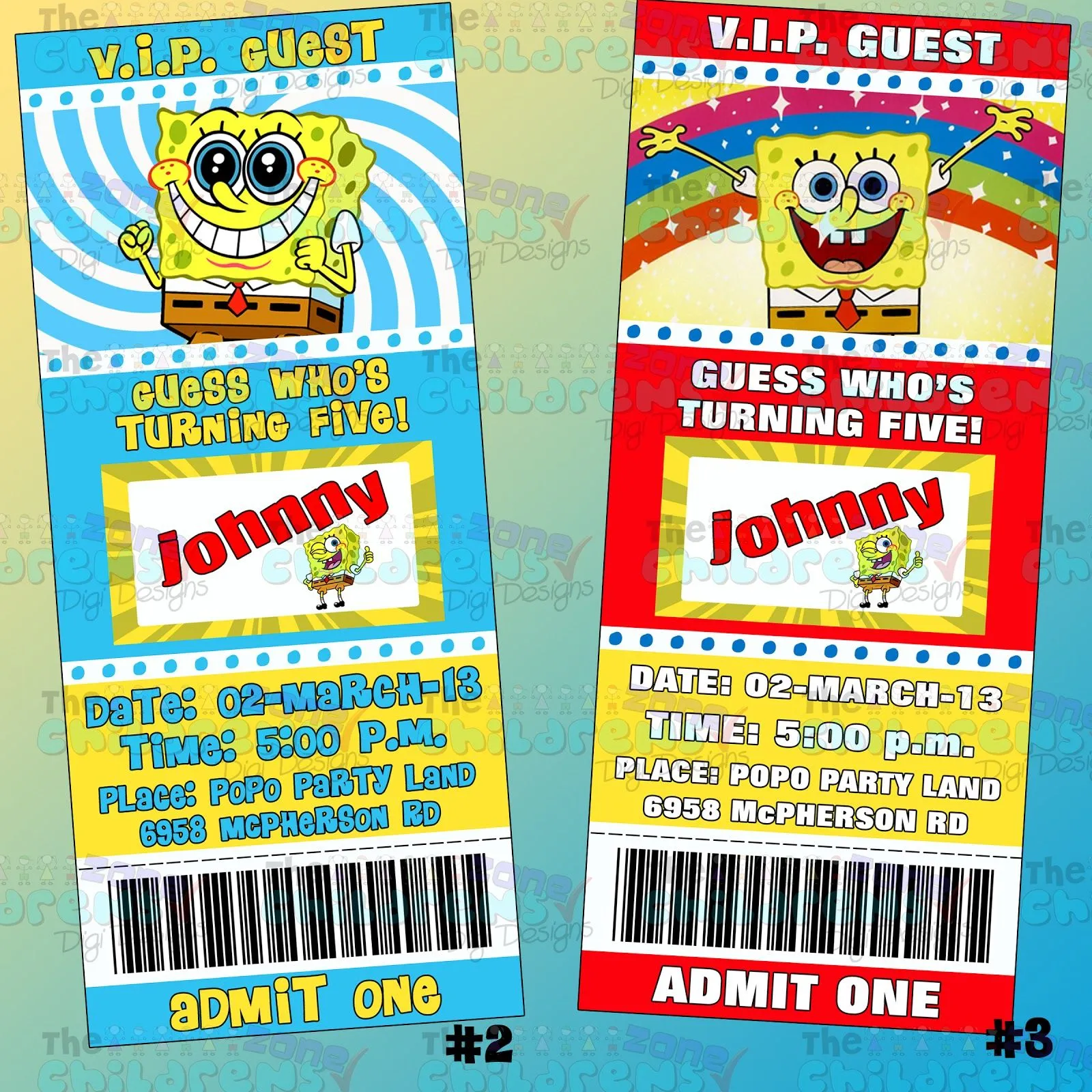 The Childrens Zone Digi Designs: Invitaciones de Bob Esponja The Childrens Zone Digi Designs: Invitaciones de Bob Esponja