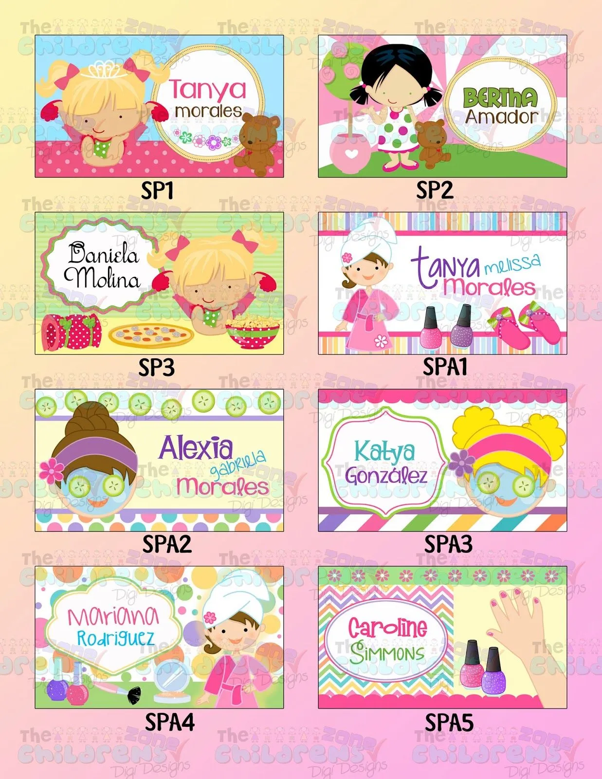 The Childrens Zone Digi Designs: Tarjetas personalizadas ... The Childrens Zone Digi Designs: Tarjetas personalizadas ...