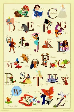 The Disney Alphabet Láminas en AllPosters.