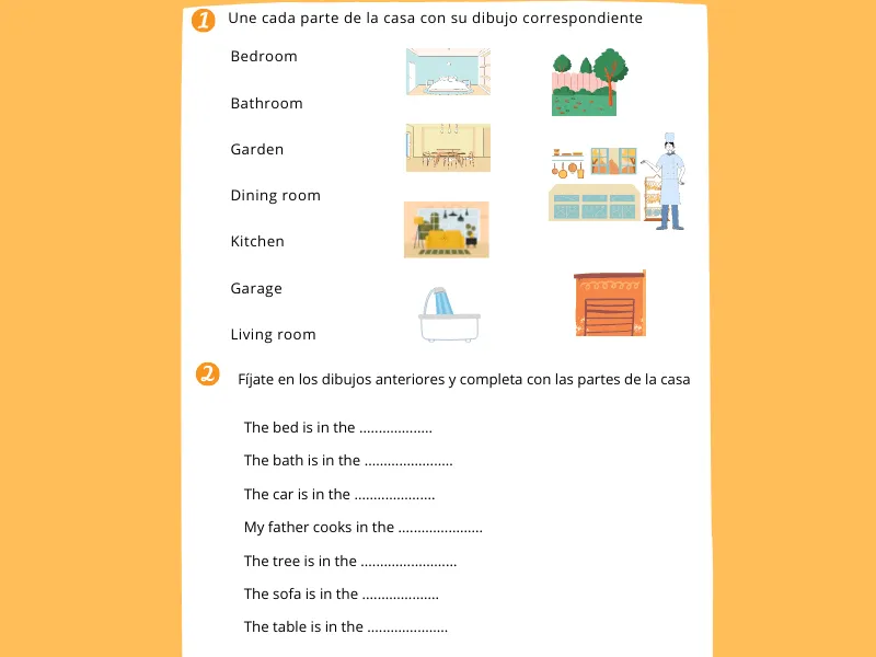 The house. Ficha para aprender las partes de la casa en inglés The house. Ficha para aprender las partes de la casa en inglés