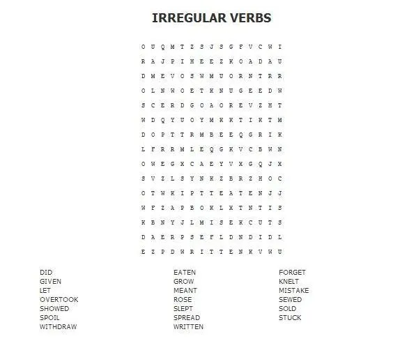 The Irregular Verbs | El blog de los verbos irregulares