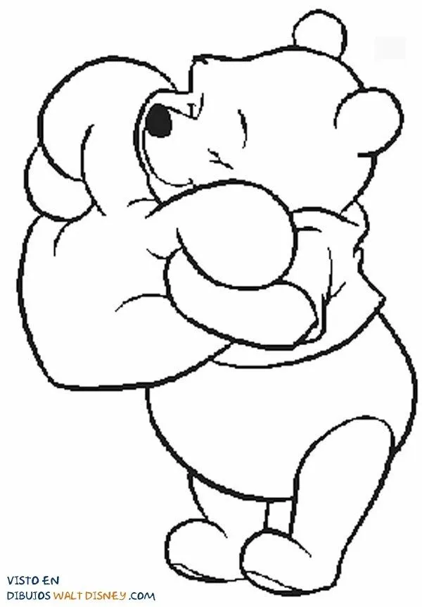 The Pooh abraza un corazón