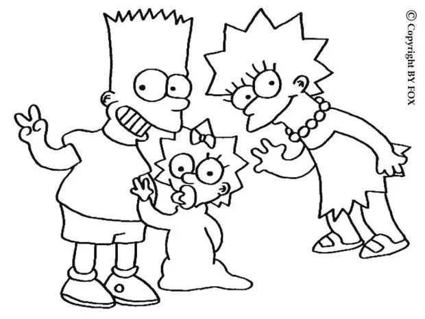 THE SIMPSONS coloring pages - Bart Simpson