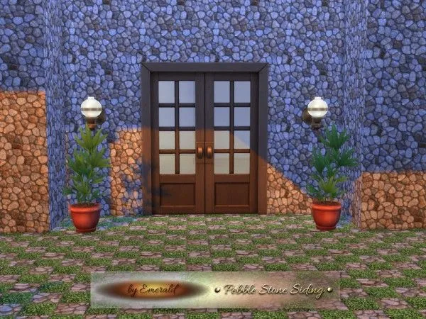 The Sims Resource: Pebbes Stones Siding by emerald • Sims 4 Downloads