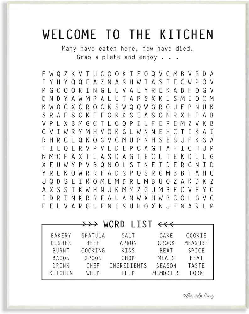 The Stupell Home Decor - Placa Decorativa para Pared, diseño de crucigrama de Cocina, Color Blanco y Negro, 25,4 x 38,1 cm, Multicolor : Amazon.com.mx: Hogar y Cocina The Stupell Home Decor - Placa Decorativa para Pared, diseño de crucigrama de Cocina, Color Blanco y Negro, 25,4 x 38,1 cm, Multicolor : Amazon.com.mx: Hogar y Cocina