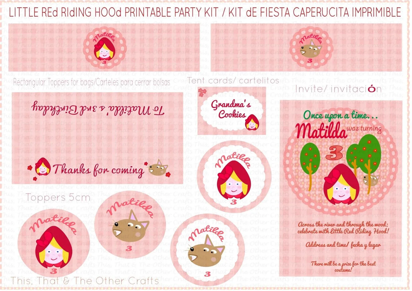 This, That and The Other Crafts: LITTLE RED RIDING HOOD BIRTHDAY ... This, That and The Other Crafts: LITTLE RED RIDING HOOD BIRTHDAY ...