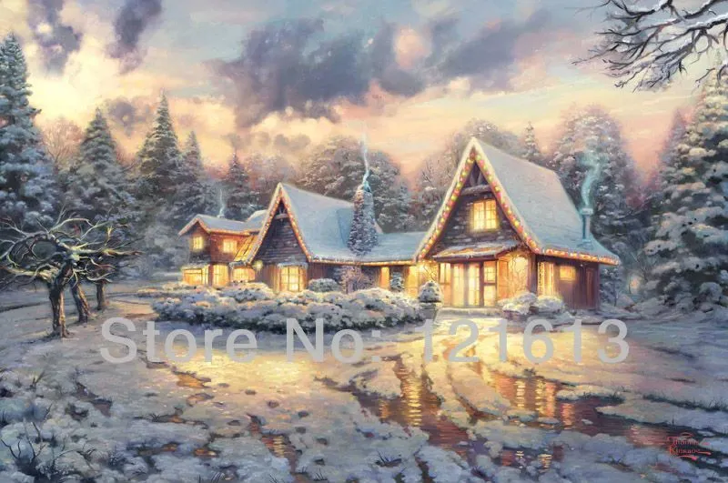 Thomas Kinkade imprime Original pintura al óleo del paisaje ...