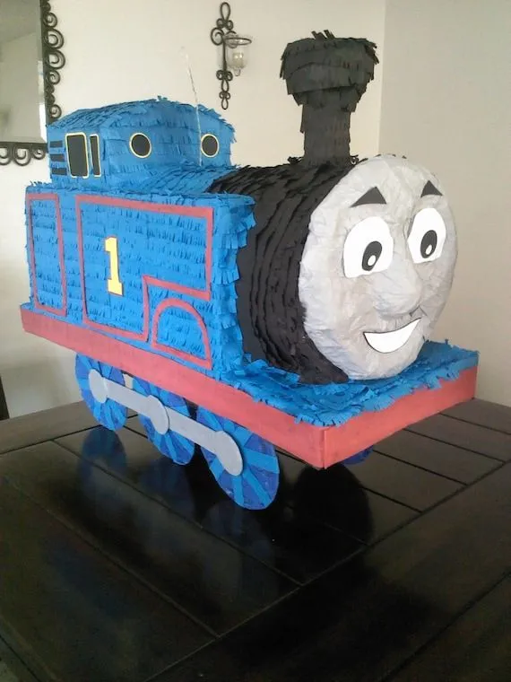 Thomas the Train Pinata by SmashingFunCreations on Etsy