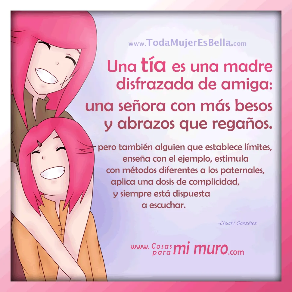 Ser tía es maravilloso, y tiene mucha importancia, lee y comparte: http://www.todamujeresbella.co… | Frases para sobrinos, Frases para tias, Frases de tía y sobrino Ser tía es maravilloso, y tiene mucha importancia, lee y comparte: http://www.todamujeresbella.co… | Frases para sobrinos, Frases para tias, Frases de tía y sobrino