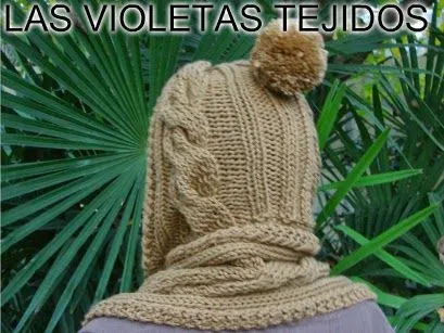 TIALOCA HENDERSONENSE: BUFANDA CON CAPUCHA-DOS AGUJAS- MI VERSION-