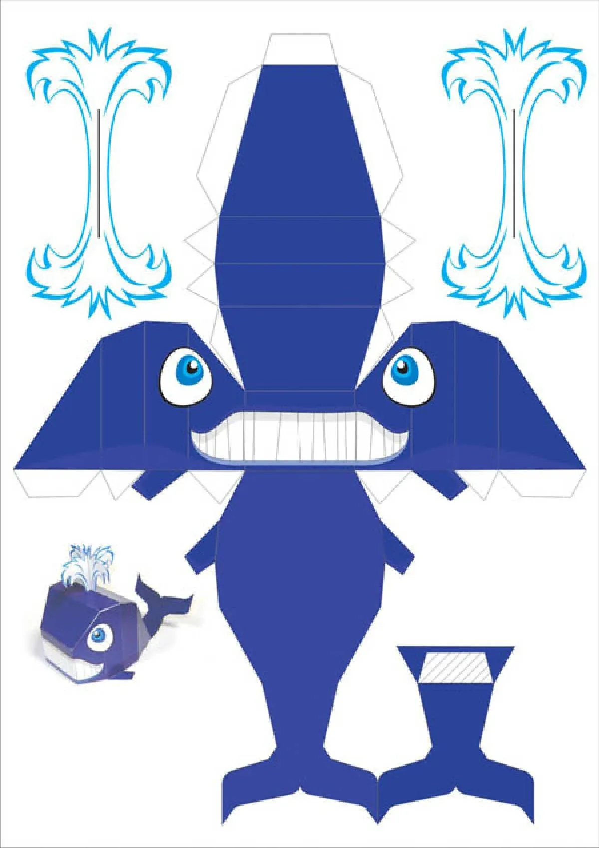 Tiburón Recortar y Armar Ilustraciones para manualidades ...