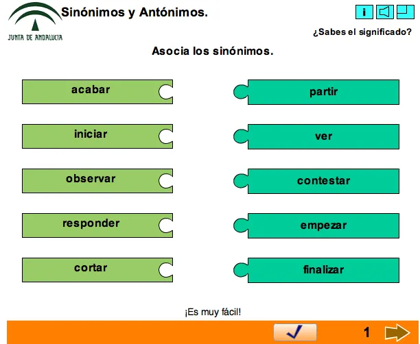 Las TIC en Primaria: SINÓNIMOS Y ANTÓNIMOS