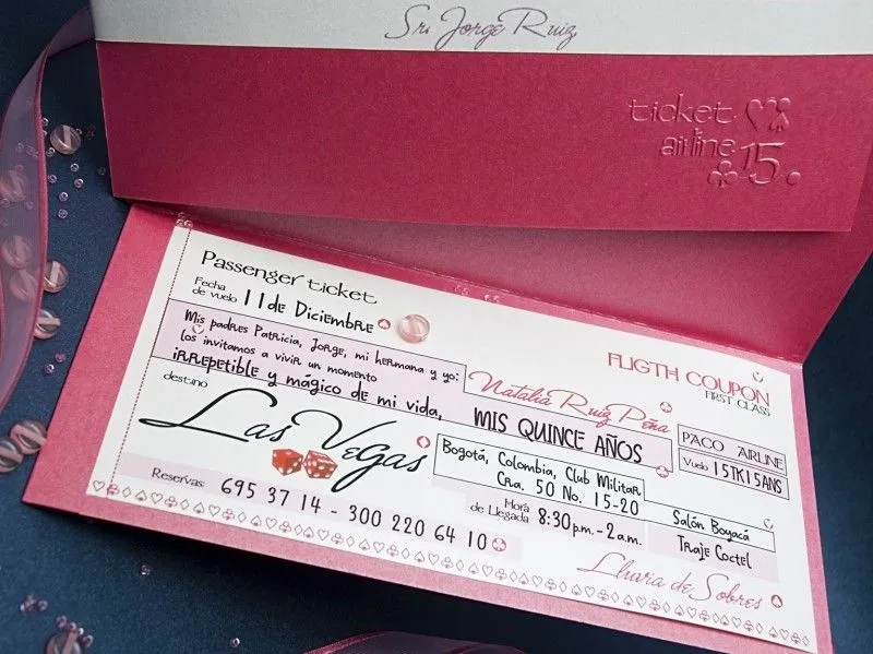 Tickets para XV años - Imagui