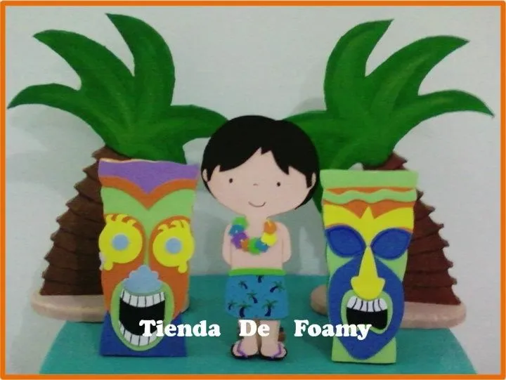 TIENDA DE FOAMY: DECORACION HAWAIANA