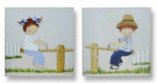 LA TIENDA KdeKids: Cuadros infantiles personalizados dúo Niños en ... LA TIENDA KdeKids: Cuadros infantiles personalizados dúo Niños en ...