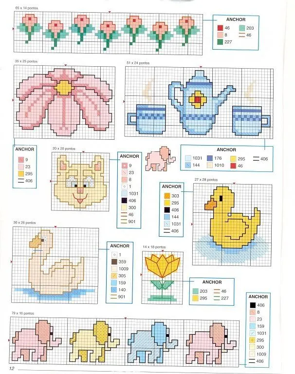 Graficos punto de cruz infantiles - Imagui