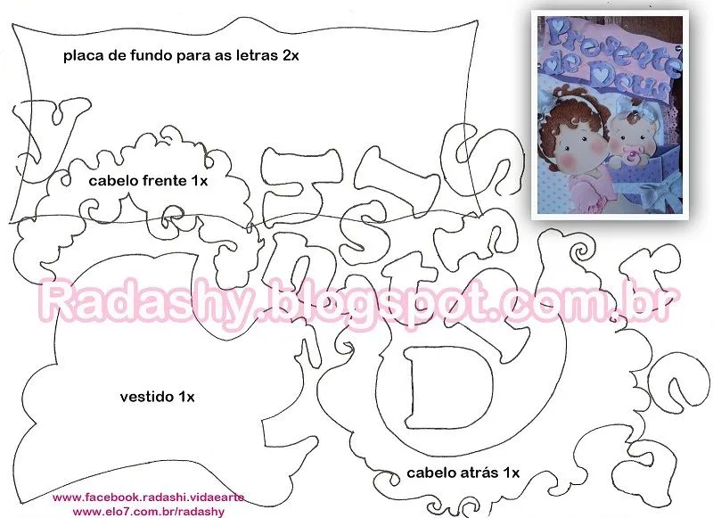 Tierna placa de puerta para bebe - Todo en Goma Eva Tierna placa de puerta para bebe - Todo en Goma Eva