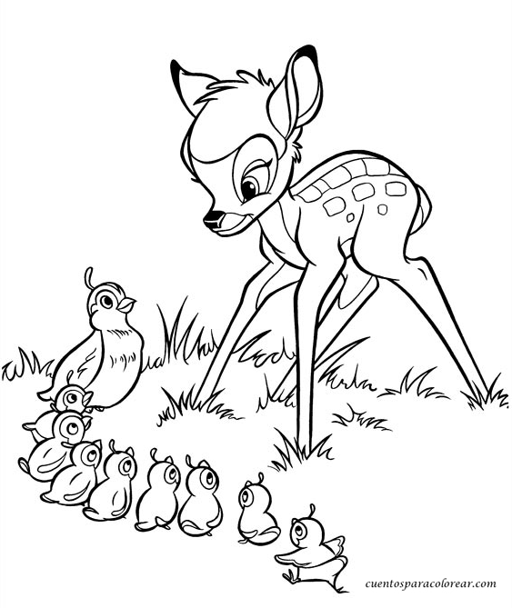 Bambi bebé para colorear - Imagui