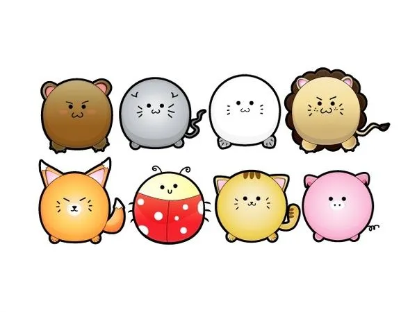Tierno hinchada Vector de dibujos animados - vectores gratis para ...
