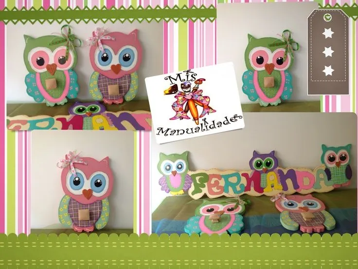 Tiernos búhos | Nombres Madera Country -Pasta Flexible. | Pinterest Tiernos búhos | Nombres Madera Country -Pasta Flexible. | Pinterest