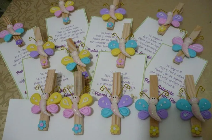 tiernos recuerdos para baby shower nacimiento o bautizo pinzas con ...