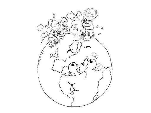 DIA DE LA TIERRA DIBUJOS PARA COLOREAR DE LA TIERRA