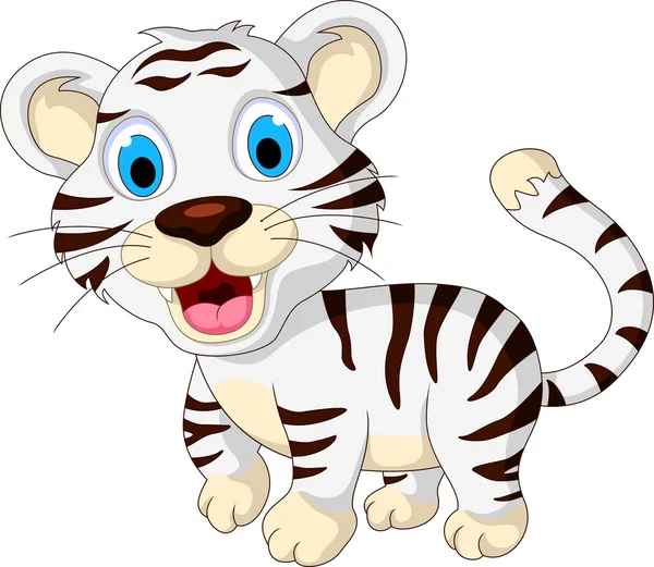 Tigre blanco lindo bebé caminar — Vector stock © starlight789 ... Tigre blanco lindo bebé caminar — Vector stock © starlight789 ...