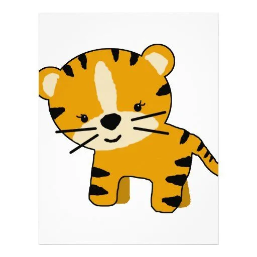 Tigre del dibujo animado de la niña plantilla de membrete | Zazzle Tigre del dibujo animado de la niña plantilla de membrete | Zazzle