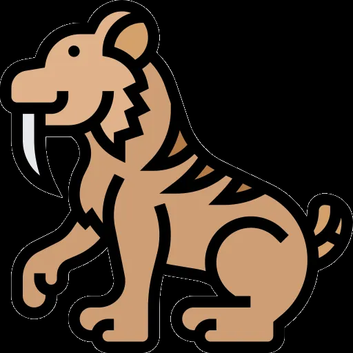 Tigre dientes de sable - Iconos gratis de animales Tigre dientes de sable - Iconos gratis de animales