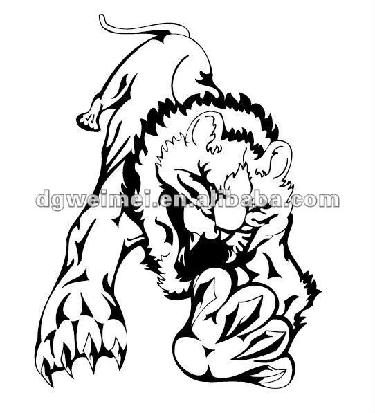 Tigre de transferencia de agua del tatuaje pegatinas-Tatuajes ...