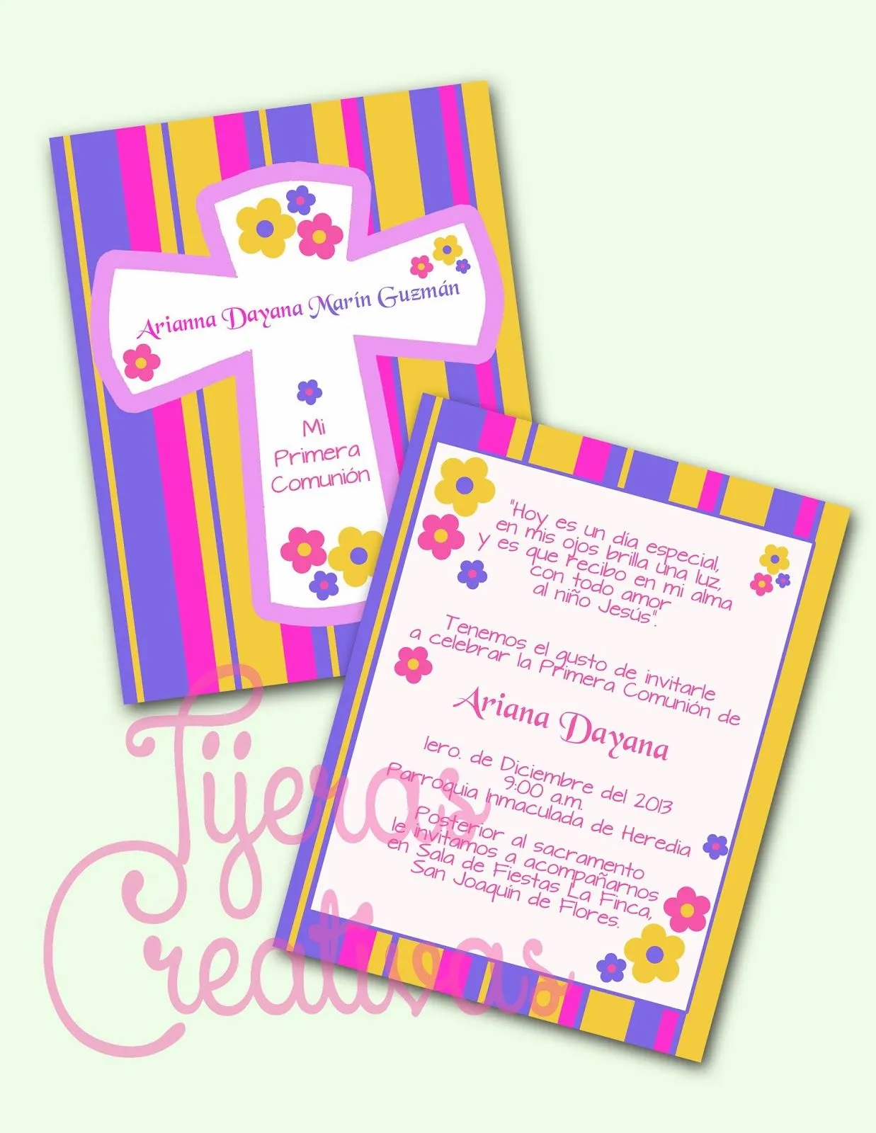 Tijeras Creativas: Invitaciones de primera comunión