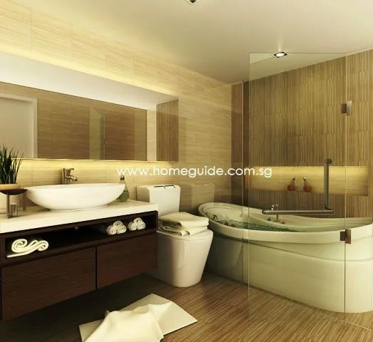 Tina de baño y todo el interior cuarto de baño ( el diseño del ...