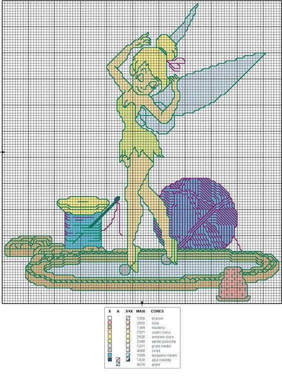 Tinker Bell Free Cross Stitch Pattern to Print Tinker Bell Free Cross Stitch Pattern to Print
