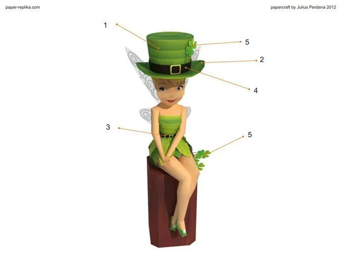 Tinker Bell Paper Craft | 3D Papercraft | Pinterest Tinker Bell Paper Craft | 3D Papercraft | Pinterest