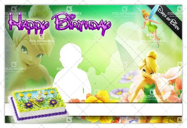 TinkerBell Birthday Template Free Download ~ PSD Files Download TinkerBell Birthday Template Free Download ~ PSD Files Download