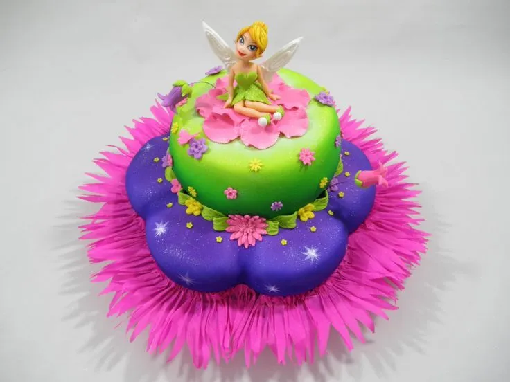 TINKERBELL CAKE TORTA CAMPANITA | postres infantiles | Pinterest ...