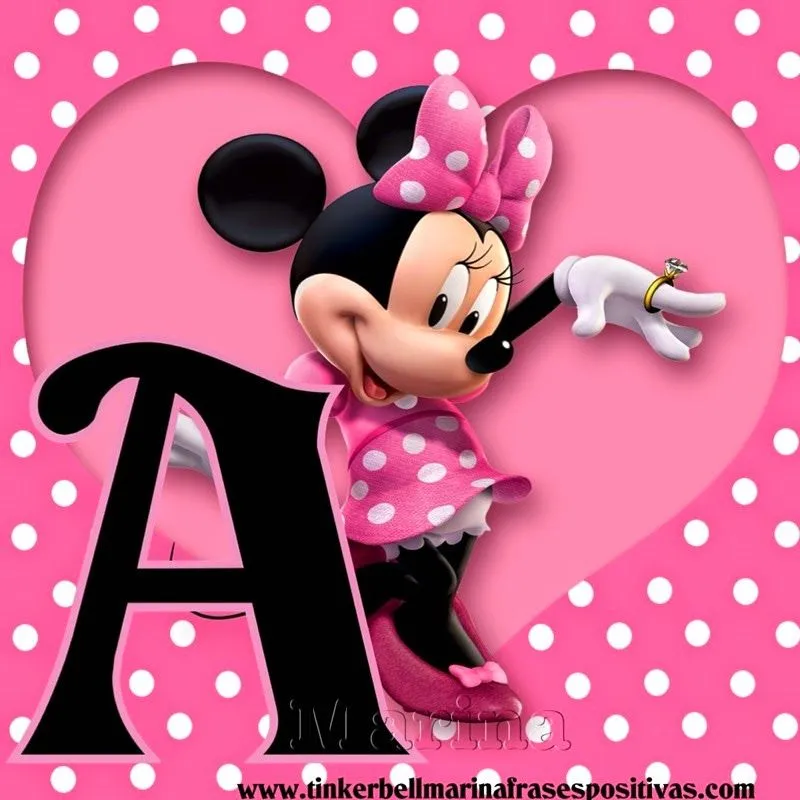 TINKERBELL FRASES POSITIVAS: INICIALES CON MINNIE MOUSE TINKERBELL FRASES POSITIVAS: INICIALES CON MINNIE MOUSE