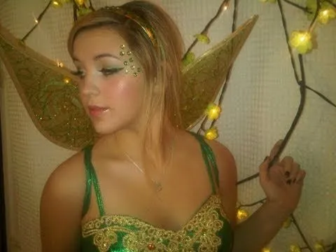 Tinkerbell halloween makeup! - YouTube