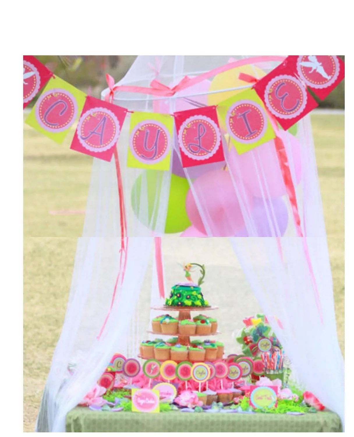 TINKERBELL Inspired BANNER Girls birthday party by KROWNKREATIONS