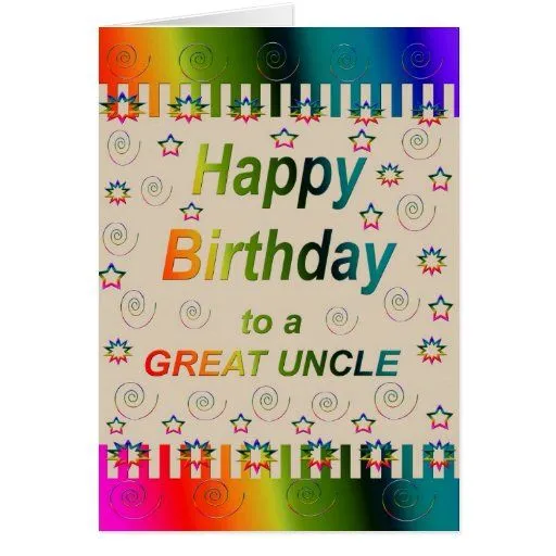 Gran tío Card del FELIZ CUMPLEAÑOS Tarjeta de Zazzle. Gran tío Card del FELIZ CUMPLEAÑOS Tarjeta de Zazzle.