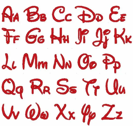 Las letras de Disney - Imagui