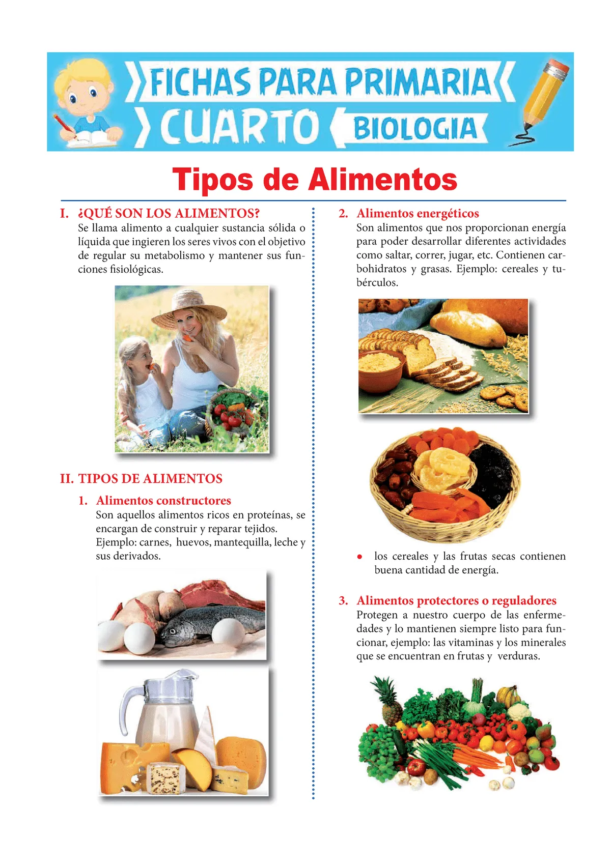 Tipos de Alimentos para Cuarto de Primaria - I. QUÉ SON LOS ALIMENTOS? Se llama alimento a - Studocu Tipos de Alimentos para Cuarto de Primaria - I. QUÉ SON LOS ALIMENTOS? Se llama alimento a - Studocu