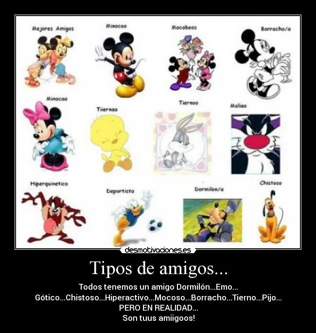 Tipos de amigos... | Desmotivaciones