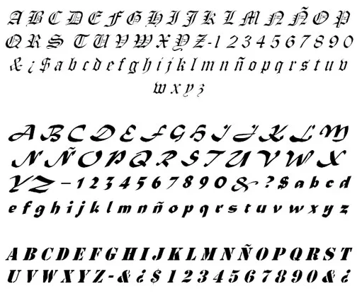 Diferentes tipos de letras para tatuajes - Imagui Diferentes tipos de letras para tatuajes - Imagui