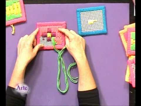 Tips para bordar en cañamazo con hilados fluo - YouTube Tips para bordar en cañamazo con hilados fluo - YouTube