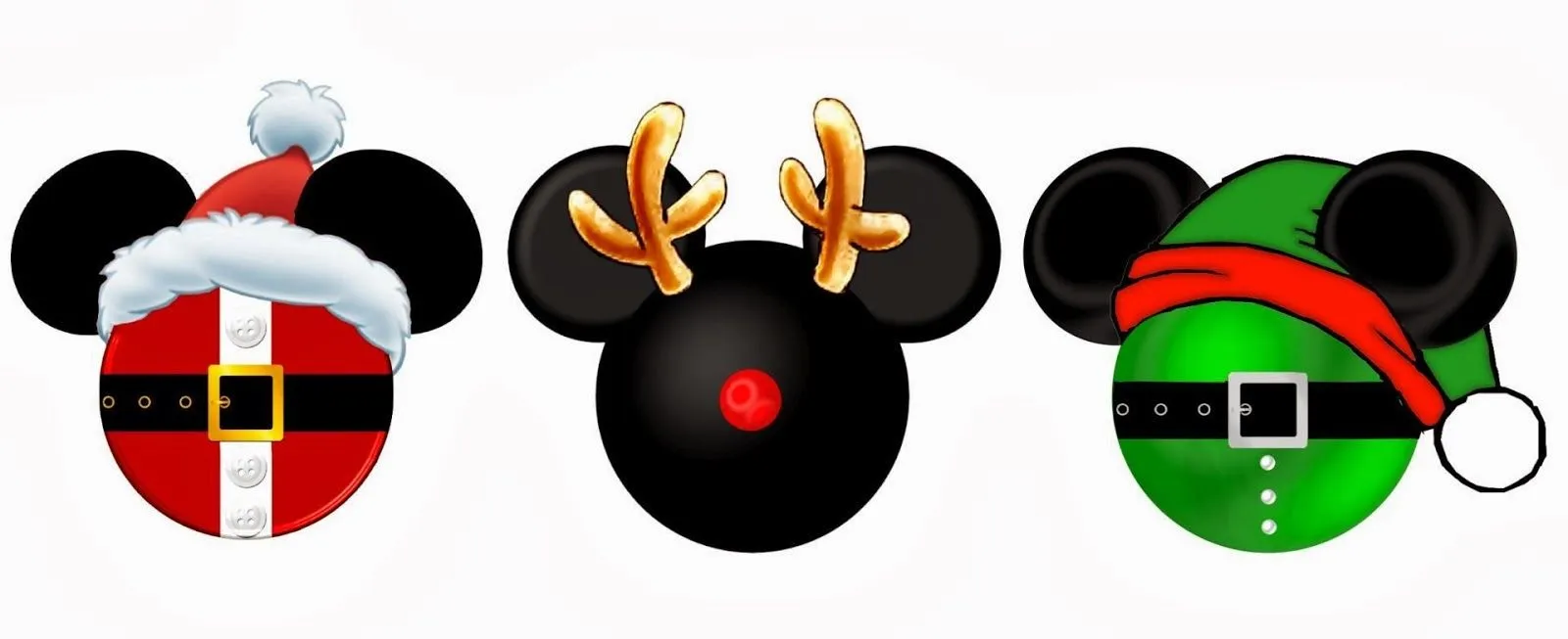 Tiras de cabezas de Mickey para Navidad. - Ideas y material gratis para  fiestas y celebraciones Oh My Fiesta!