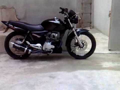 Titan 150 preta rebaixada com coyote trs.avi - YouTube