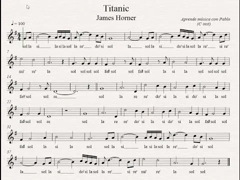 TITANIC: (flauta, violín, oboe...) (partitura con playback) - YouTube TITANIC: (flauta, violín, oboe...) (partitura con playback) - YouTube