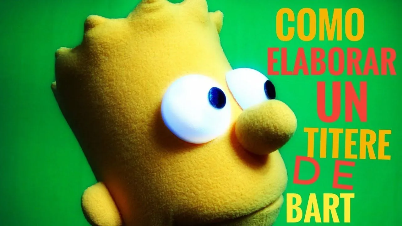 como hacer un títere de ..... BART SIMPSON.. - YouTube como hacer un títere de ..... BART SIMPSON.. - YouTube